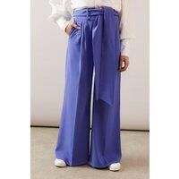 Tie Waist Wide Leg Trouser