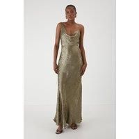 Misspap Khaki Slip Dress Womens Party Dresses