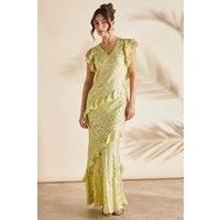 Coast Yellow Midi Dress Womens Occasion Dresses
