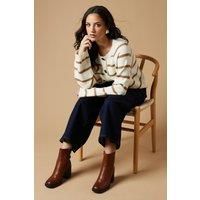 Oasis Womens Tan Ankle Boots Block Heel Mid Height Faux Leather