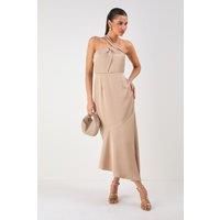 Misspap Champagne Maxi Dress Womens Occasion Dresses