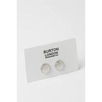 Mens Silver Detail Circle Cufflinks - One Size