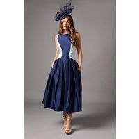 Coast Navy Fit & Flare Dress Womens Occasion Dresses