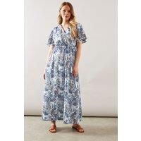 Wallis Blue Midi Dress Womens Daywear Dresses