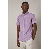 Debenhams Men's Purple Short Sleeve Shirt | Size: Small