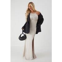 Misspap Champagne Maxi Dress Womens Going Out Dresses