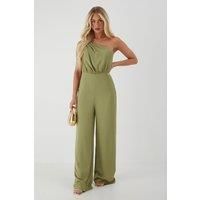 Misspap Green Wide Leg Jumpsuit Womens Going Out Jumpsuits