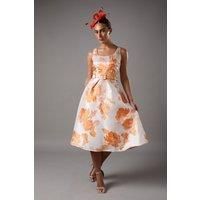 Coast Orange Fit & Flare Dress Womens Occasion Dresses