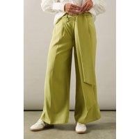 Wallis Sage Wide Leg Trousers Womens Daywear Trousers