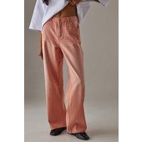 Warehouse Women's Vintage Wash Ultimate Denim Boyfriend Jeans in Peach | Size: 12