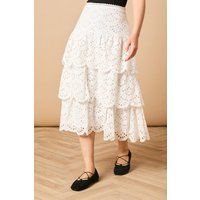 Oasis White Midi Skirt Womens Casual Skirts