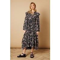Oasis Black Midi Dress Womens Daywear Dresses