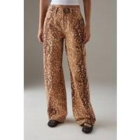 Warehouse Animal Straight Jeans Womens Casual Jeans