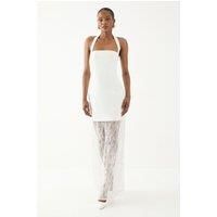 Misspap Ivory Fit & Flare Dress Womens Occasion Dresses