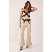 Nastygal Ecru Co-Ord Womens Going Out Trousers
