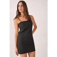 Cutwork Side Tailored Strappy Mini Dress