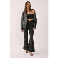 Nastygal Black Flares Womens Going Out Trousers