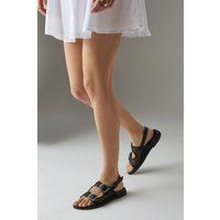 Faith Black Sandals Womens Daywear Sandals
