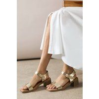 Womens Good For The Sole: Orithia Faux Leather Comfort Sock Block Heel Sandals