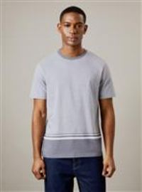 Mens Blue Feeders Stripe T-Shirt - Airforce Blue - Xl
