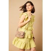 Azuriel Suede Ring Detail Crossbody Bag