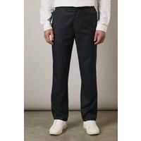Debenhams Men's Navy Textured Stretch Smart Chinos | Size: 36R