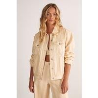 Pinstripe Denim Jacket