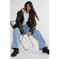 Nastygal Vintage Wash Straight Jeans Womens Going Out Jeans