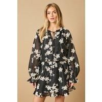 Button Up Floral Mini Dress