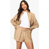 Womens Woven  Crinkle Flippy Shorts