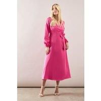 Wallis Pink Wrap Dress Womens Daywear Dresses
