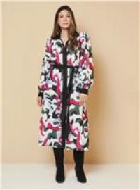 WALLIS Abstract Contrast Panel Midi Shirt Dress 22