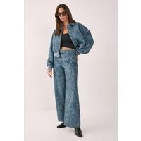 Nastygal Blue Straight Trousers Womens Going Out Trousers