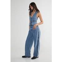 Nastygal Authentic Midwash Straight Jeans Womens Casual Jeans