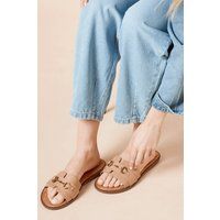 Good For The Sole Beige Sliders Womens Daywear Sandals