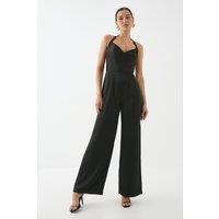 Misspap Black Straight Leg Jumpsuit Womens Going Out Jumpsuits