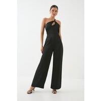 Misspap Black Wide Leg Jumpsuit Womens Going Out Jumpsuits