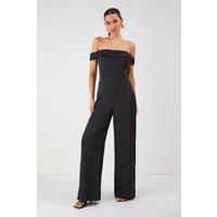 Misspap Black Wide Leg Jumpsuit Womens Occasion Jumpsuits