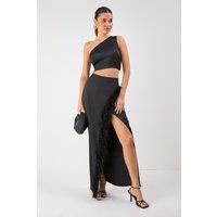 Misspap Black Maxi Skirt Womens Party Skirt Co-Ords