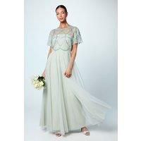 Coast Sage A-Line Dress Womens Bridesmaids Dresses