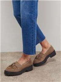 OASIS Brooker Suede Tassel Chunky Loafers 8