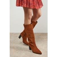 Oasis Tan Knee High Boots Womens Daywear Boots