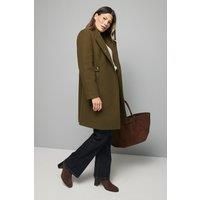 Wallis Olive Coat Womens Smart Jackets & Coats