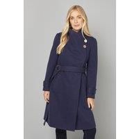 Wallis Navy Coat Womens Smart Jackets & Coats