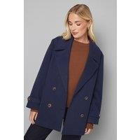 Wallis Navy Coat Womens Smart Jackets & Coats
