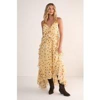 Nastygal Lemon Maxi Dress Womens Going Out Dresses