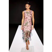 Runway 1.8.1.8 Pink Column Dress Womens Daywear Dresses