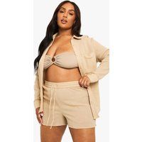Womens Plus Crinkle Cotton Beach Shorts