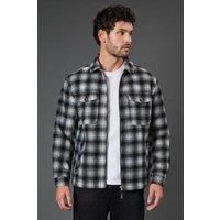 Black Check Wool Look Jacket