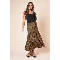 Dorothy Perkins Animal Midi Skirt Womens Casual Skirts